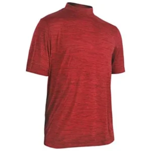 Men’s Melange Jersey Performance Mock Shirt #1029