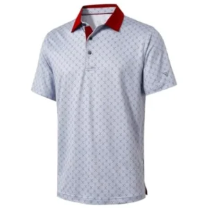 Men’s Golf Polo Shirts Short Sleeve Striped Performance Moisture Wicking Dry Fit Golf Shirts for Men